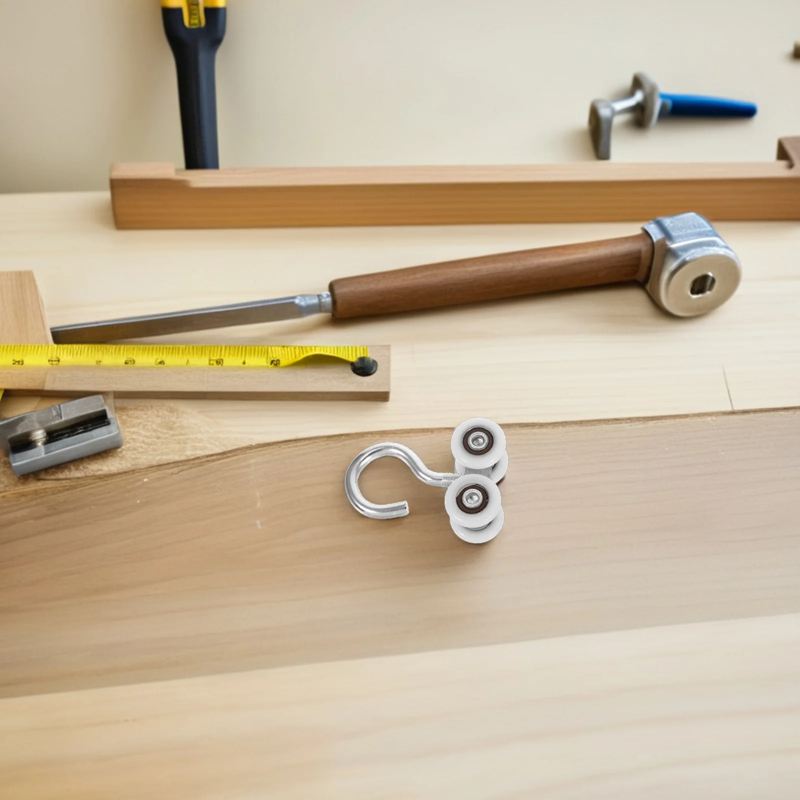 

3pcs Metal Pulley Curtain Hooks Ceiling Mounted Track Carrier For Large Drape Wash Greenhouse Sun Shade Heavy Duty Roller System