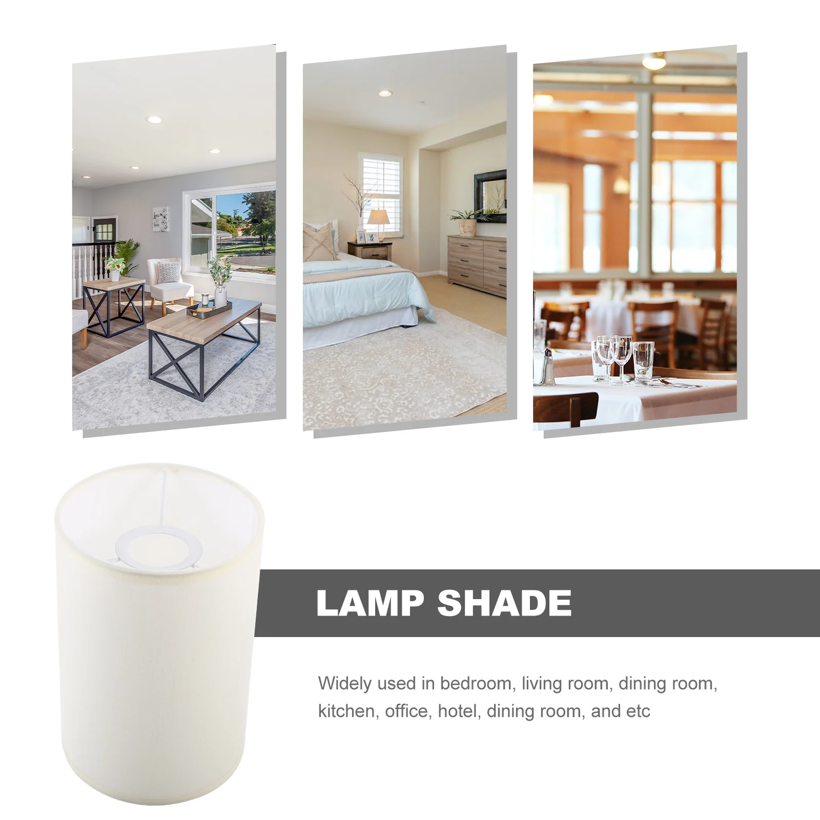 Round Decorative Material E27 Size Bedroom Living Room Lamp Cover Simple Lampshade Simple Round Lamp Shade Modern Style