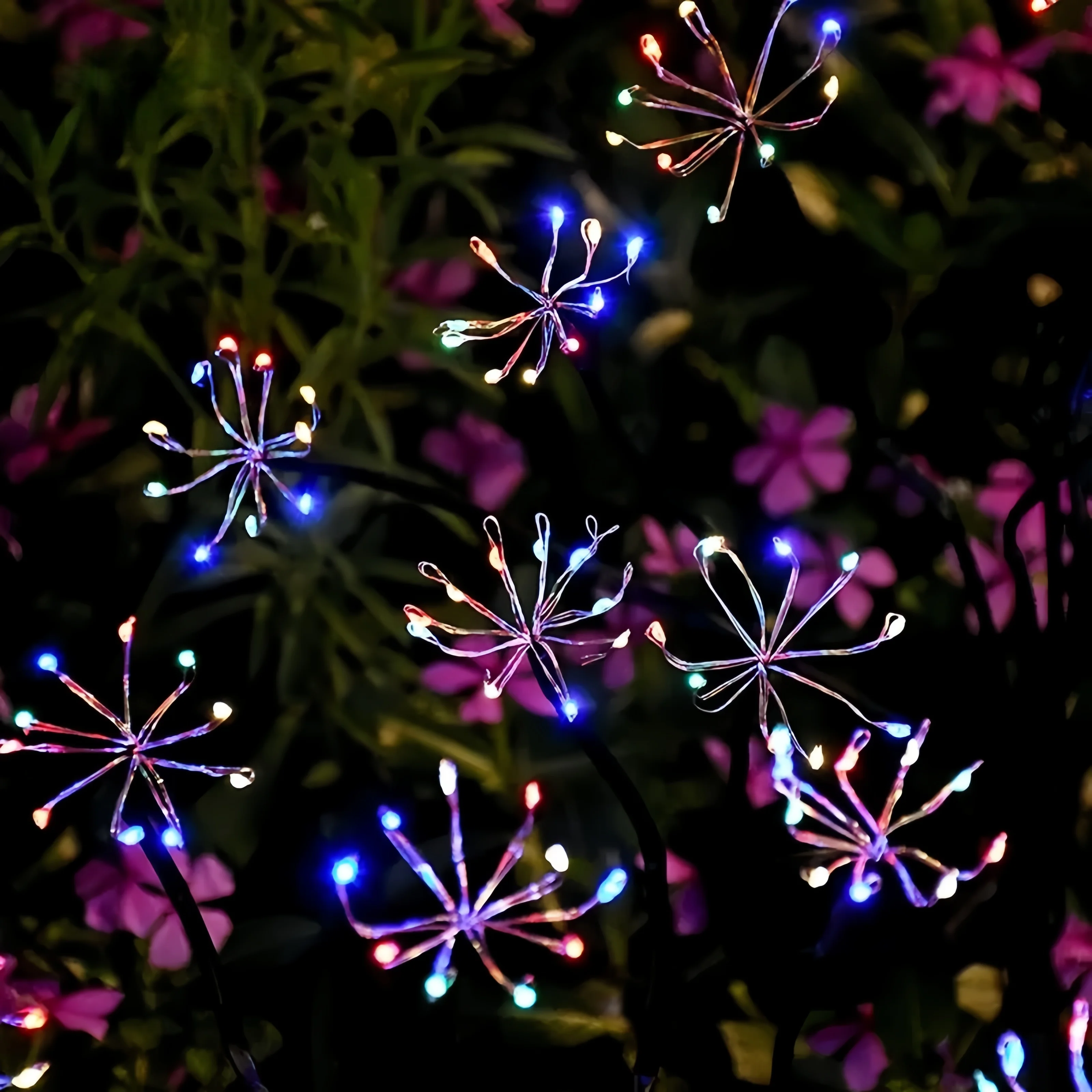 

Солнечные садовые фонари, мерцающие фейерверки, дорожные фонари, уличный двор, садовый декор, уличный водонепроницаемый садовый праздник, вечеринка Weddi