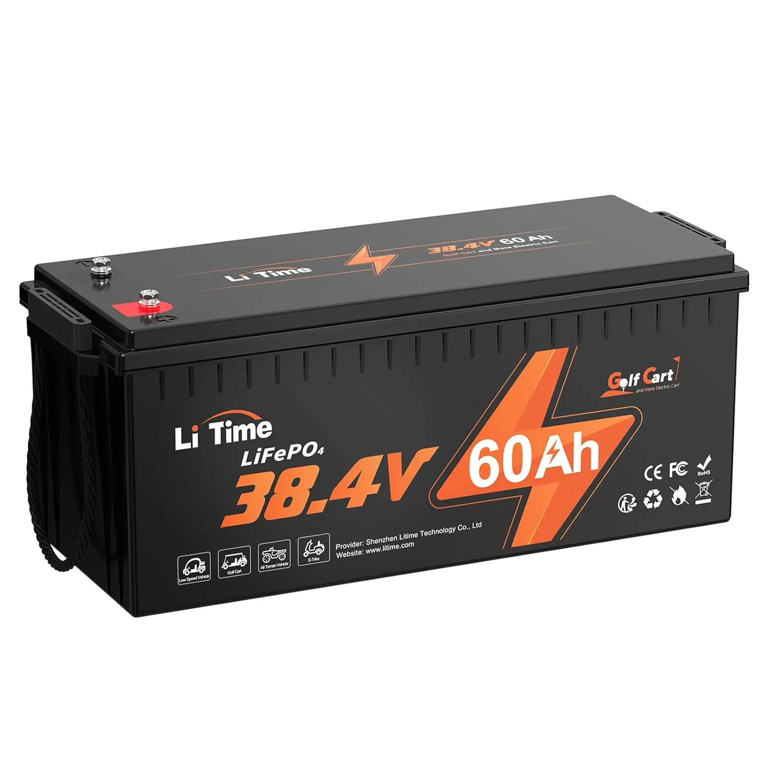 

36V 60Ah LiFePO4 Battery Golf Cart 120A BMS 15000Cycles 3kW Motor 4.6kW Output Trolling Motor, Custom