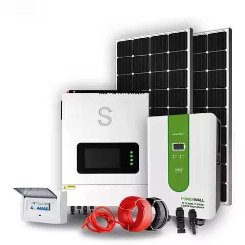 1.2kw 3.2kw 5.5kw 10kw lithium battery 550W single solar panel AC solar inverter off-grid solar system