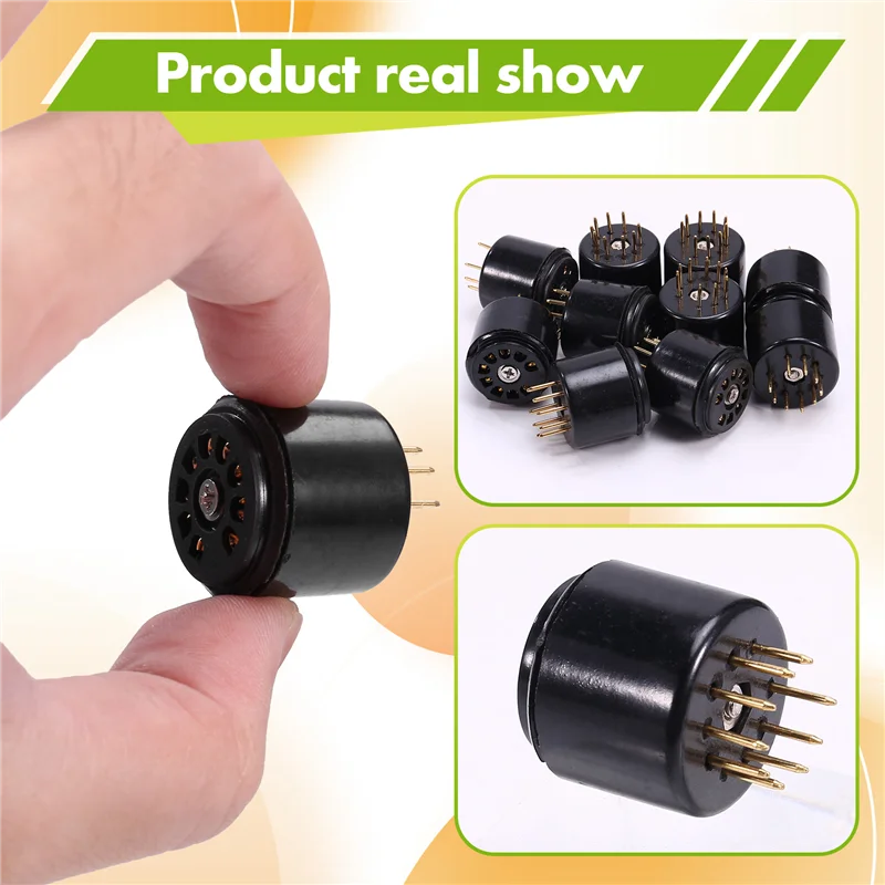 

10PCS 9Pin Tube Socket Test Saver For 6DJ8 12AX7 ECC83 12AU7 ECC82 EF86 6922 5670 Audio Amplifier-AT48