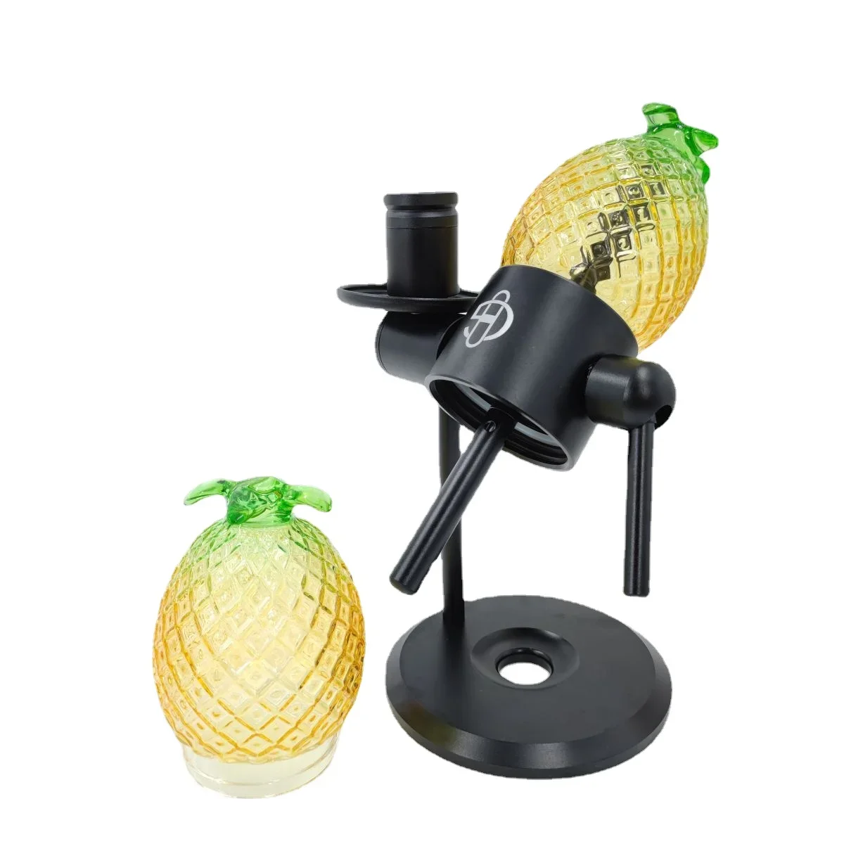 Pineapple Style Glass Gravity Smoking Pipe Arab Hookah Set with Tobacco Bowls Narghile Complete Water Pipes Smoke Accessories