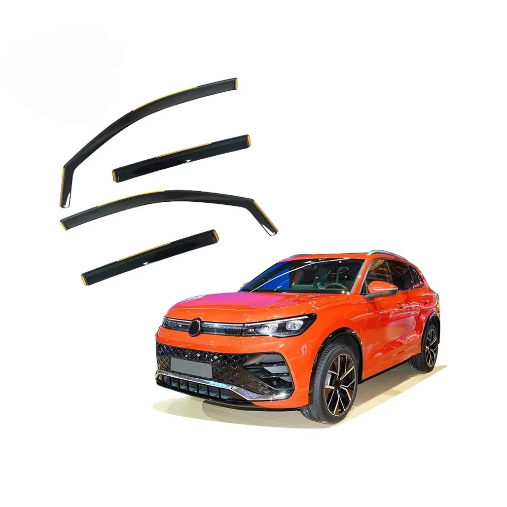 In Channel Rain Guards Window Visor Wind Deflector For VOLKSWAGON VW TIGUAN L R-LINE 2024+ Inside Wind Deflectors Window