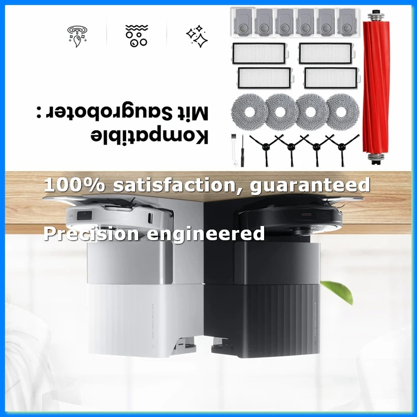 Accessory Set for Qrevo S/Qrevo Pro Robot Vacuum Cleaner, Replacement Main Brush Dust Bags Mop Pads Filters-A23R