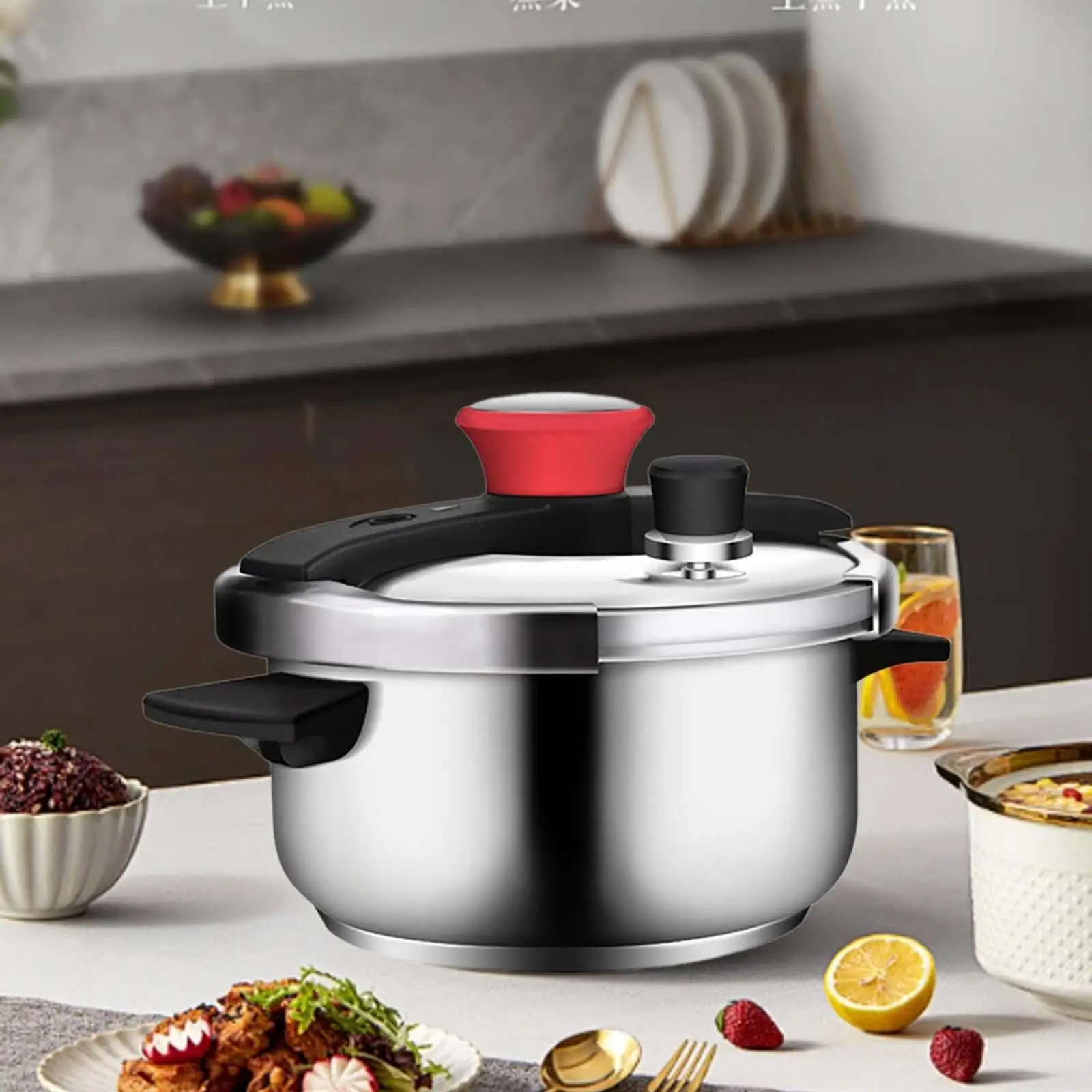 

Stovetop Pressure Cooker 4L Quickly Cooking Kitchen Stew Soup Pot for Hotel