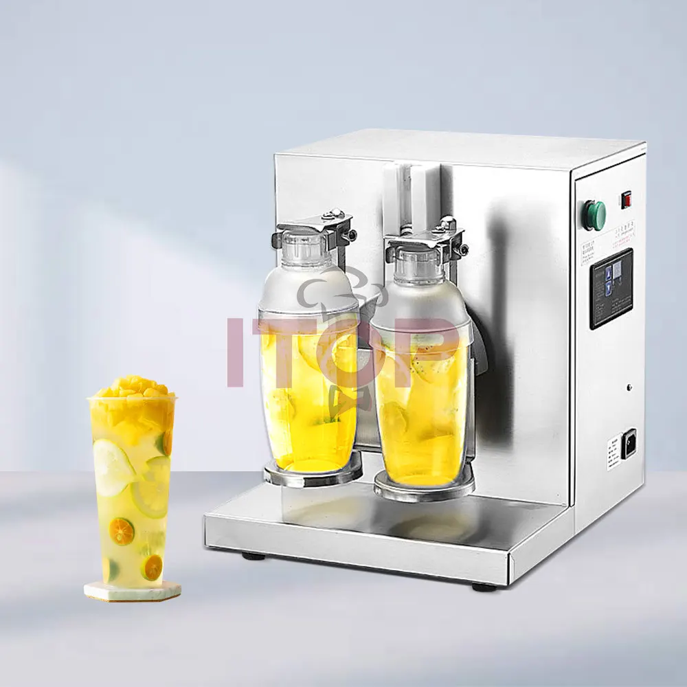 

ITOP Bubble Tea Shaking Machine Double Cups 350-700ml Cups Fit in Boba Shaker Commercial Bubble Tea Shaker Milk Tea Shop Machine