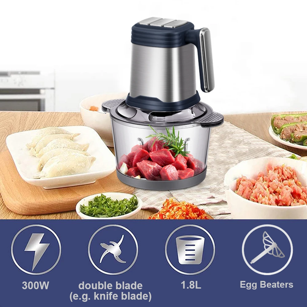 Meat Grinder Attachment - Food Chopper Sonifer SF-8107 400W 1.8L