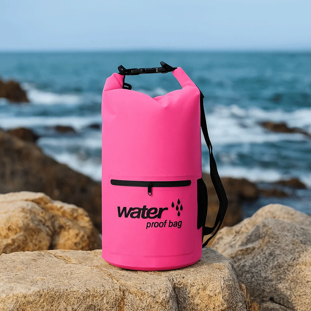 

Водонепроницаемая сухая сумка с карманом на молнии, утолщенный материал, сумка-органайзер с закатанной застежкой, водонепроницаемая дизайнерская сетчатая карманная сумка-органайзер