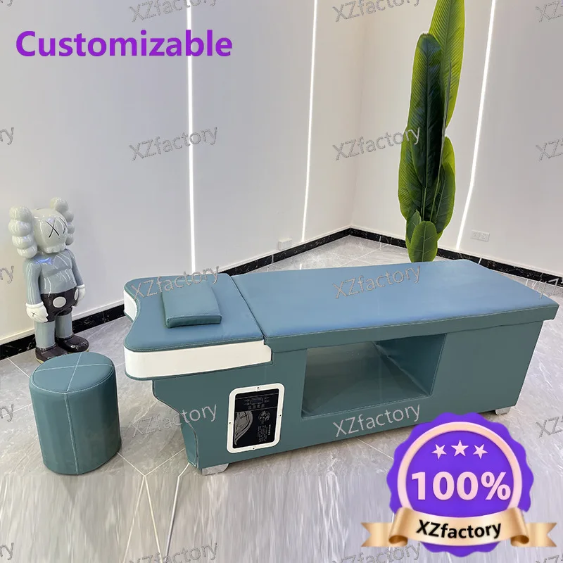 

Thai-style barbershop head therapy massage shampoo bed with fumigation, water circulation for home and hair salon use