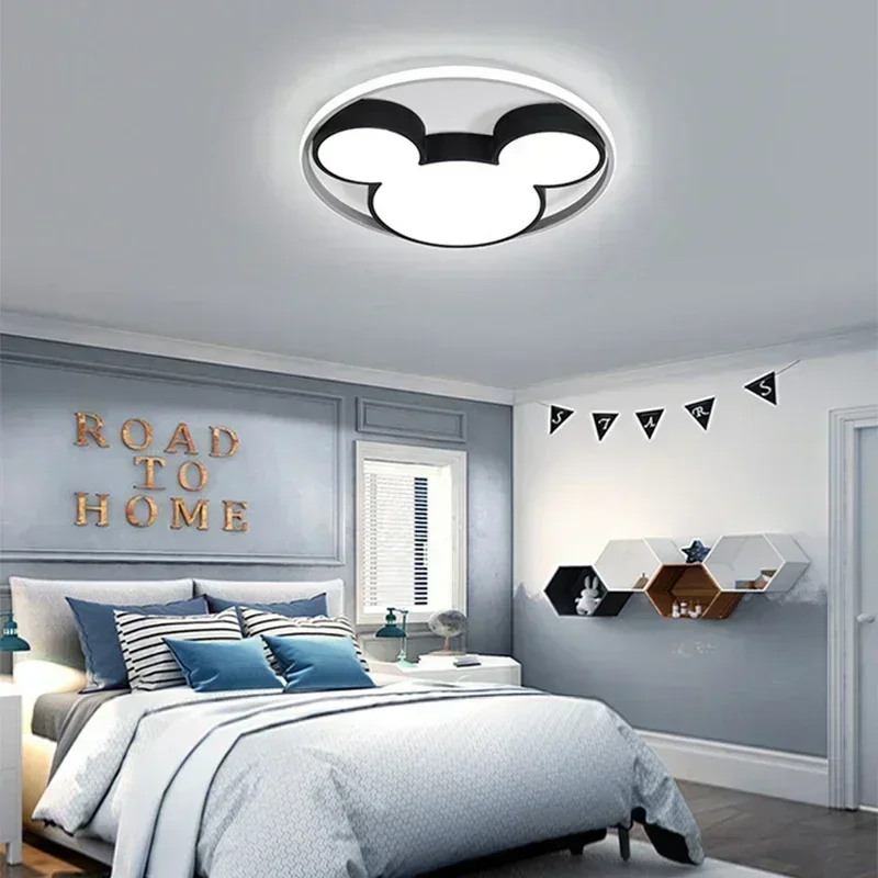 Modern LED Mickey ceiling light, children\'s bedroom living room dining room study corridor balcony chandelier