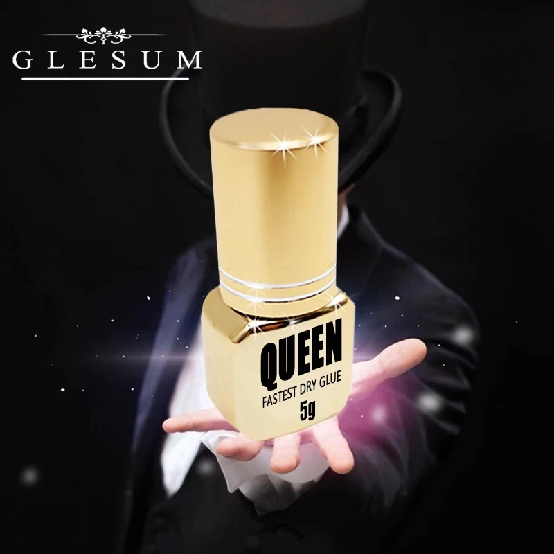cola-para-extensao-de-cilios-glesum-new-style-super-quality-05s-dry-queen-glue-sem-latex-e-de-baixa-irritacao-em-frasco-dourado