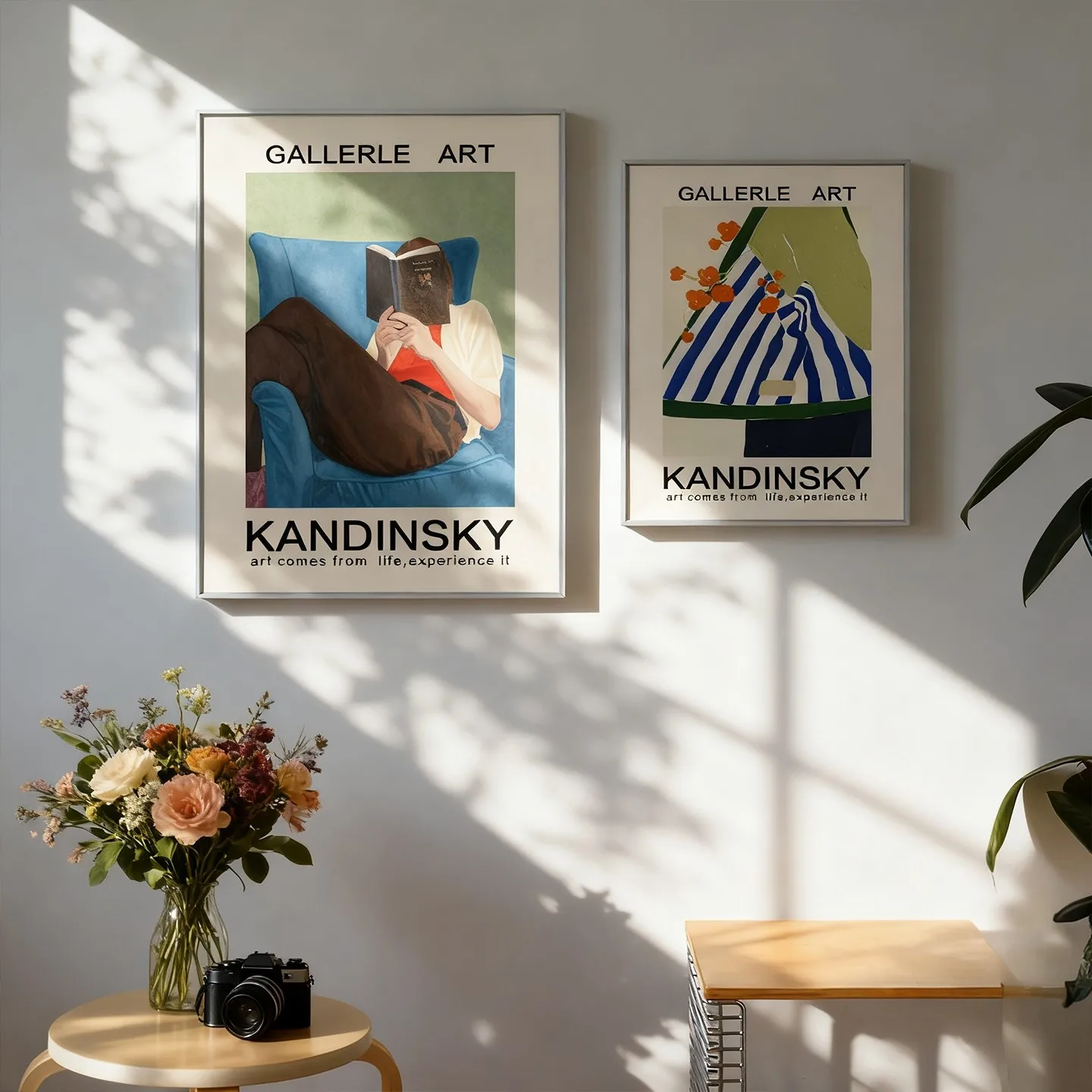 

Minimalist Abstract Figure & Geometric Frameless Canvas Core Print Kandinsky Style Home Decor Living Room Bedroom Wall Art