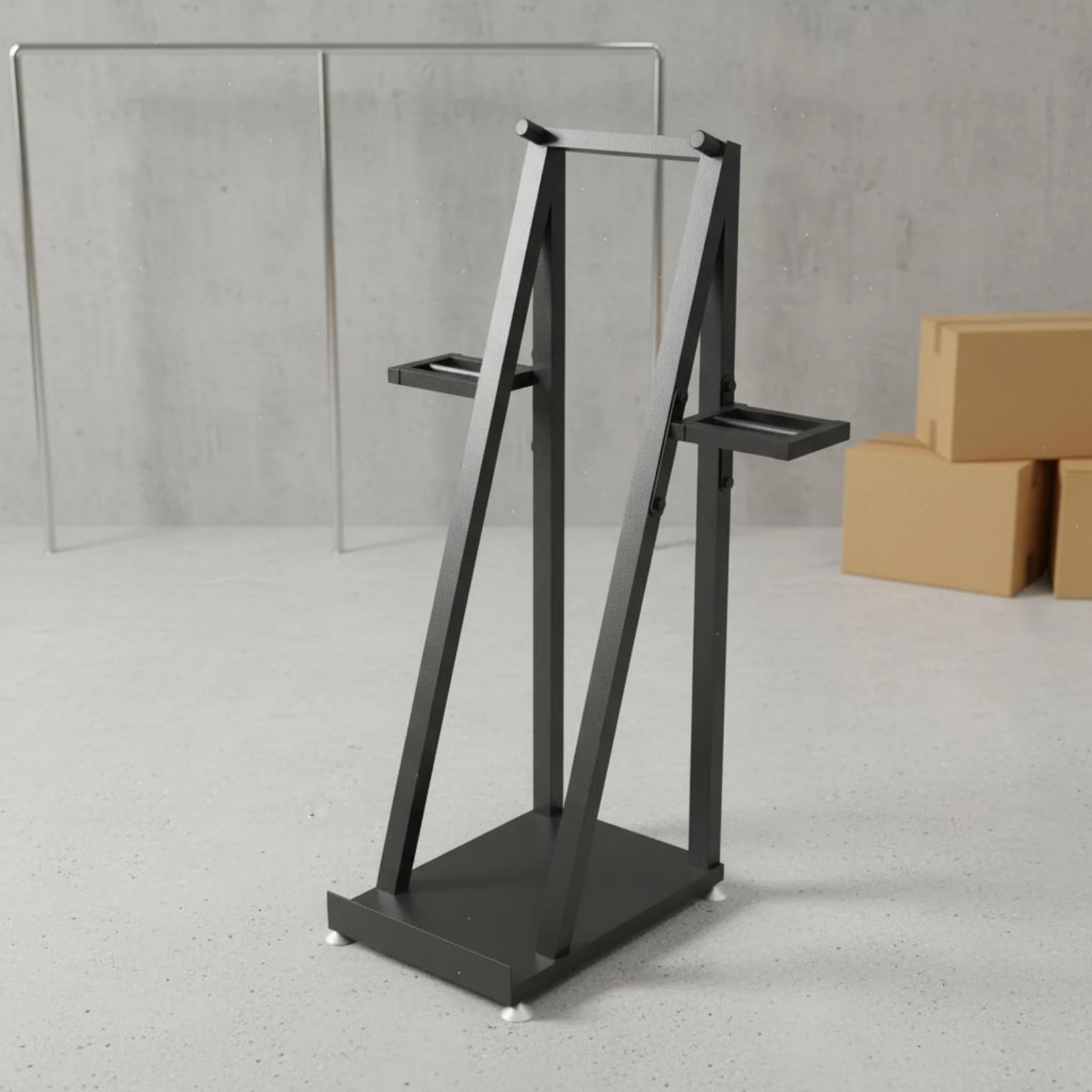 

Freestanding Ski Storage Rack Metal Freestanding Ski Rack Snowboard Storage Stand Floor-Standing Industrial-Design