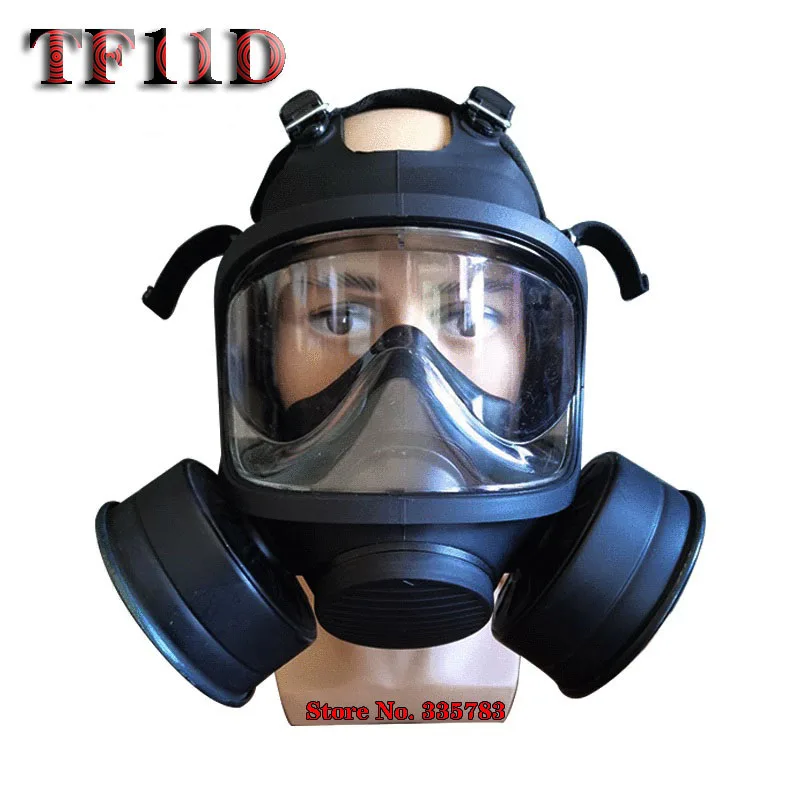 TF11D Double tank respirator gas mask Concave and convex mirror Effective protection against impact Chemical Breathe gas mask