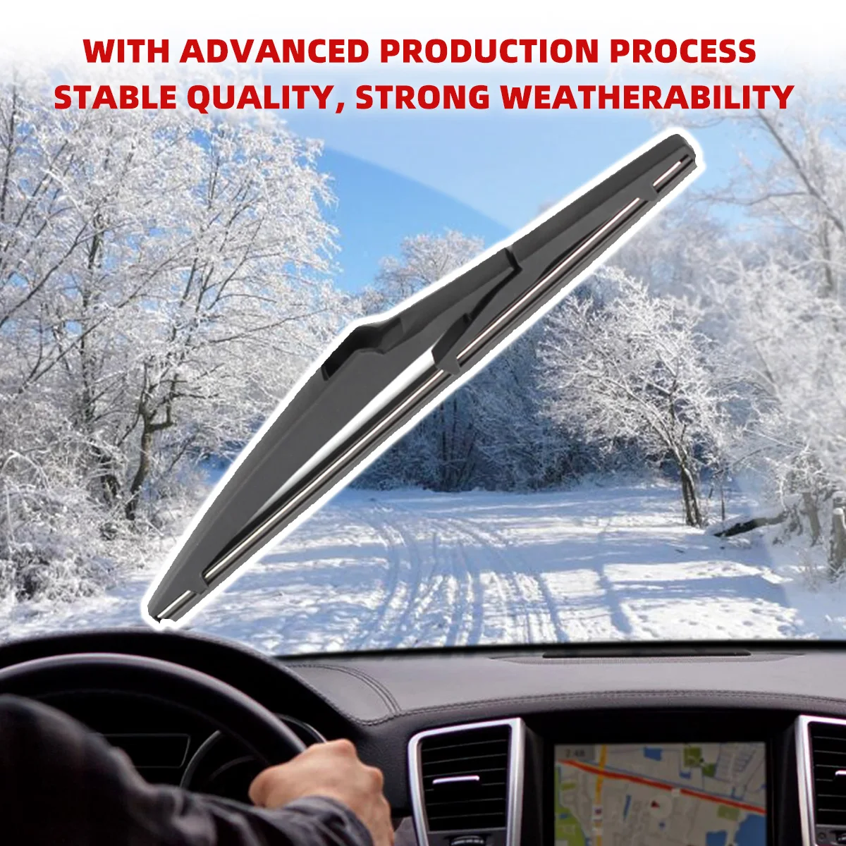 نافذة السيارة الخلفية ممسحة شفرة مناسبة لتويوتا RAV4 MK4 XA40 2013-2018 الزجاج الخلفي الباب الخلفي نافذة ممسحة السيارة شفرة 10 "بوصة #3