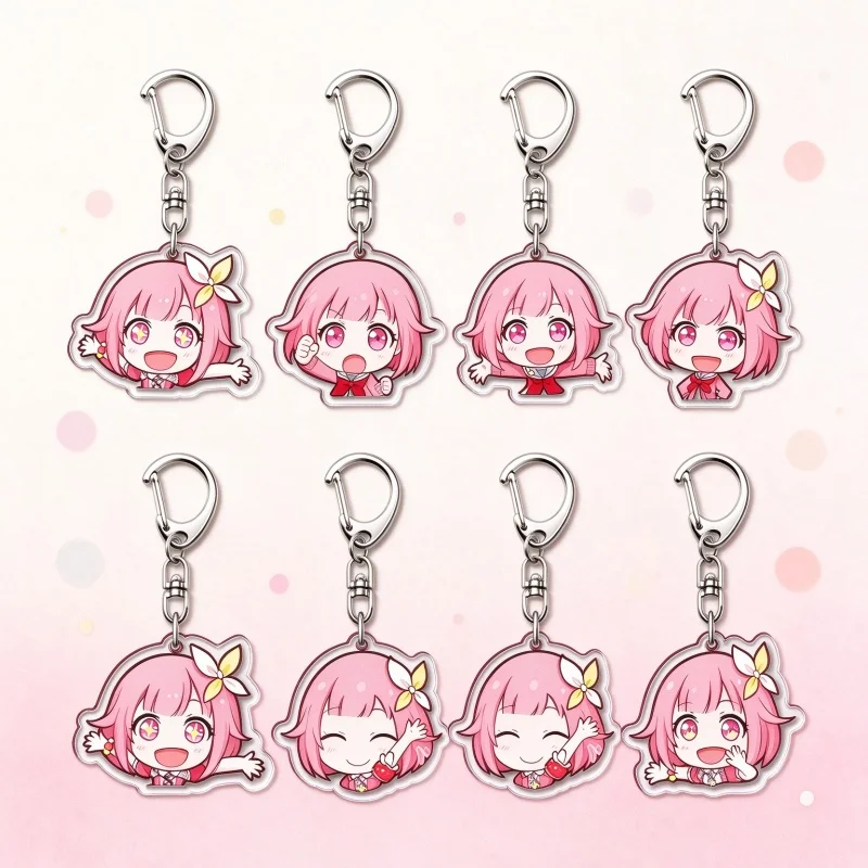 Game Project SEKAI Otori Emu Cosplay Keychain Kawaii Acrylic Pendant Keyring Key Chain Bag Accessory Ornament Collectible Prop