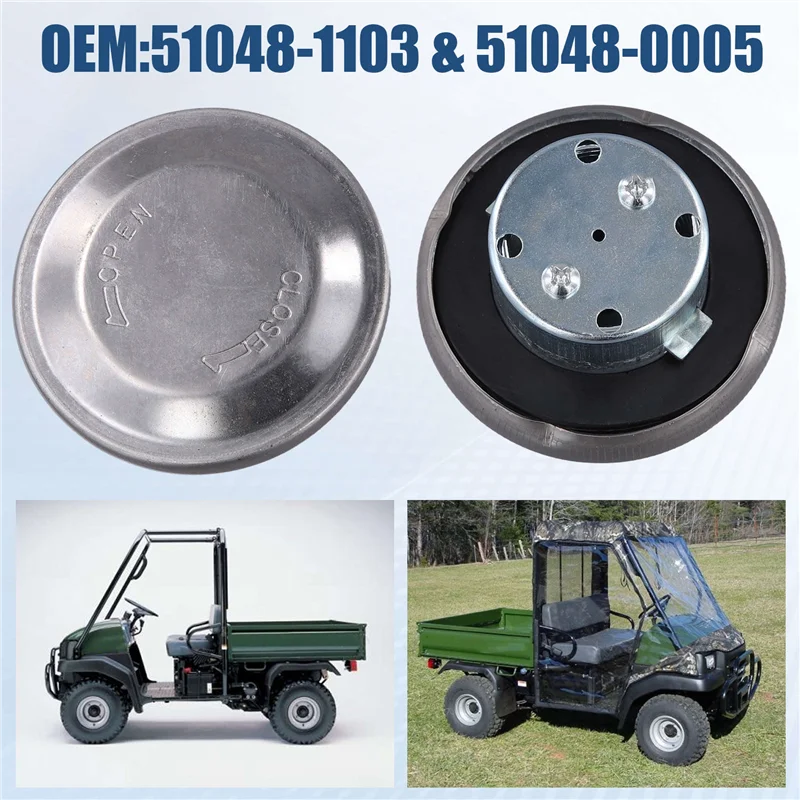 

METAL GAS FUEL CAP 1/4 TURN REPLACES 51048-1103 & 51048-0005 For Kawasaki Mule