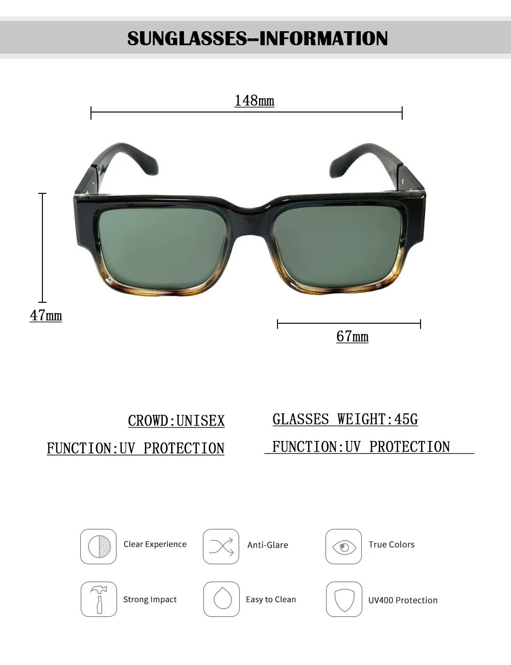 Quadratische Sonnenbrille für Herren, Vintage-Luxus-Sonnenbrille für Damen, 2025, Retro-Mode, Brille, Urlaub, Gafas De Sol Hombre, Lunette Soleil Femm – Detail 11