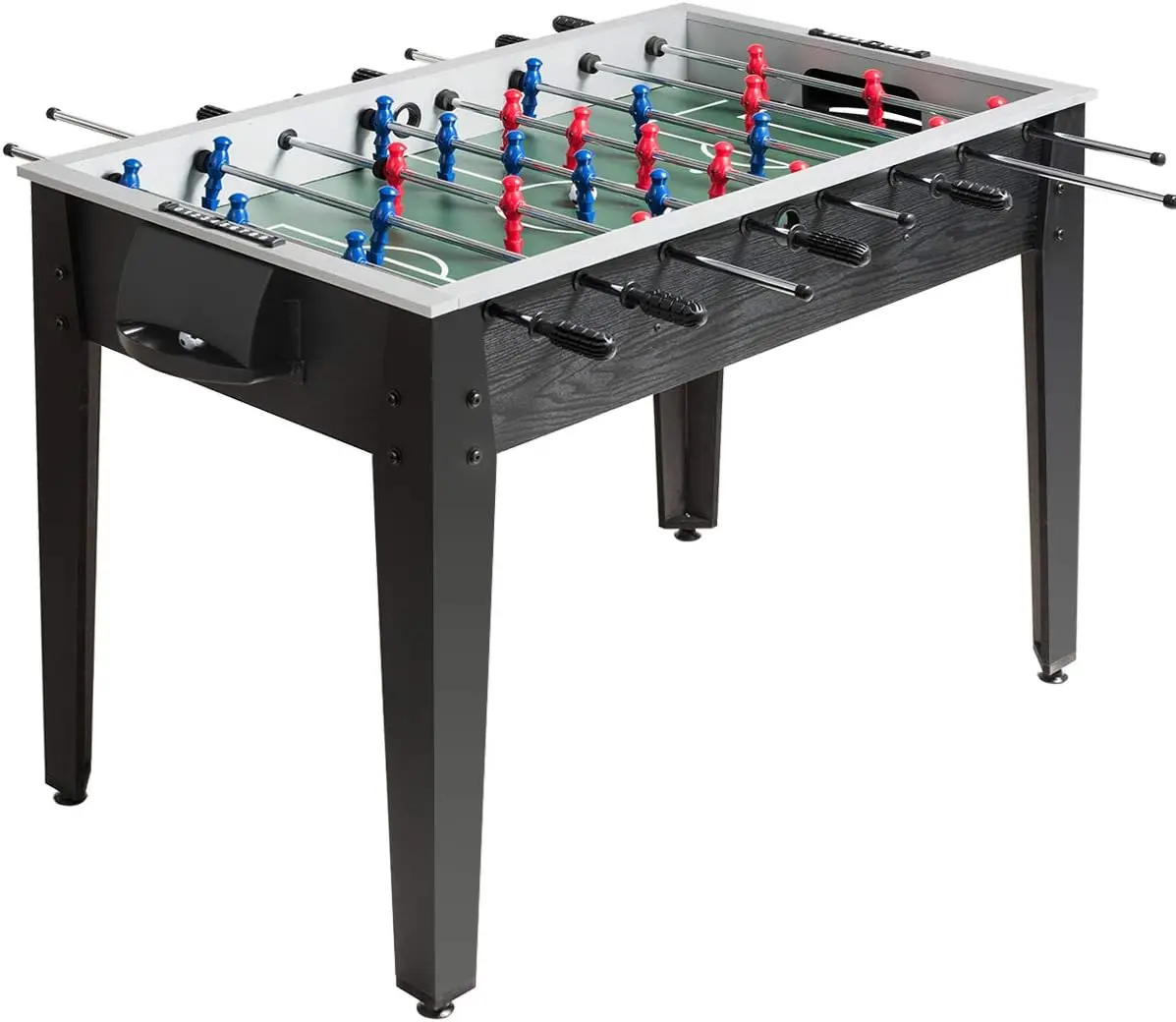 48'' Foosball Table, Wooden Soccer Table Game w/Footballs, Suit for 4 Players, Competition Size Table Football for Kids, Adults,