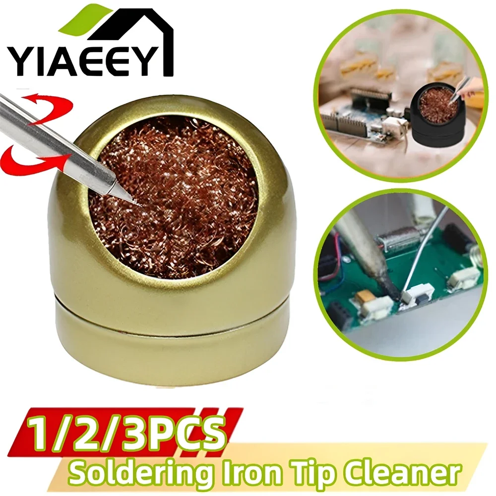 Metal Wire Welding Desoldering Soldering Solder Iron Tip Dross Cleaner Cleaning Steel Ball Mesh Filter Tin Remove