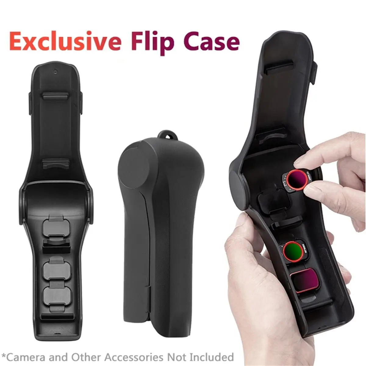 (A99Z] Impact Protective Case for 4, Flip Open Quick Release Hard Shell, Lens Guard with Filter Slots