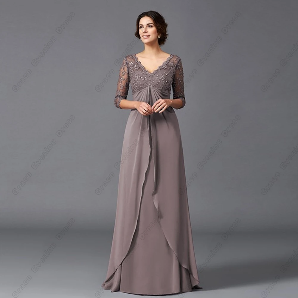 Grey Strapless Mother of Bride Dresses for Women Beach Wedding Party Dresses with Lace 2024 Summer New Zipper Back Robe De