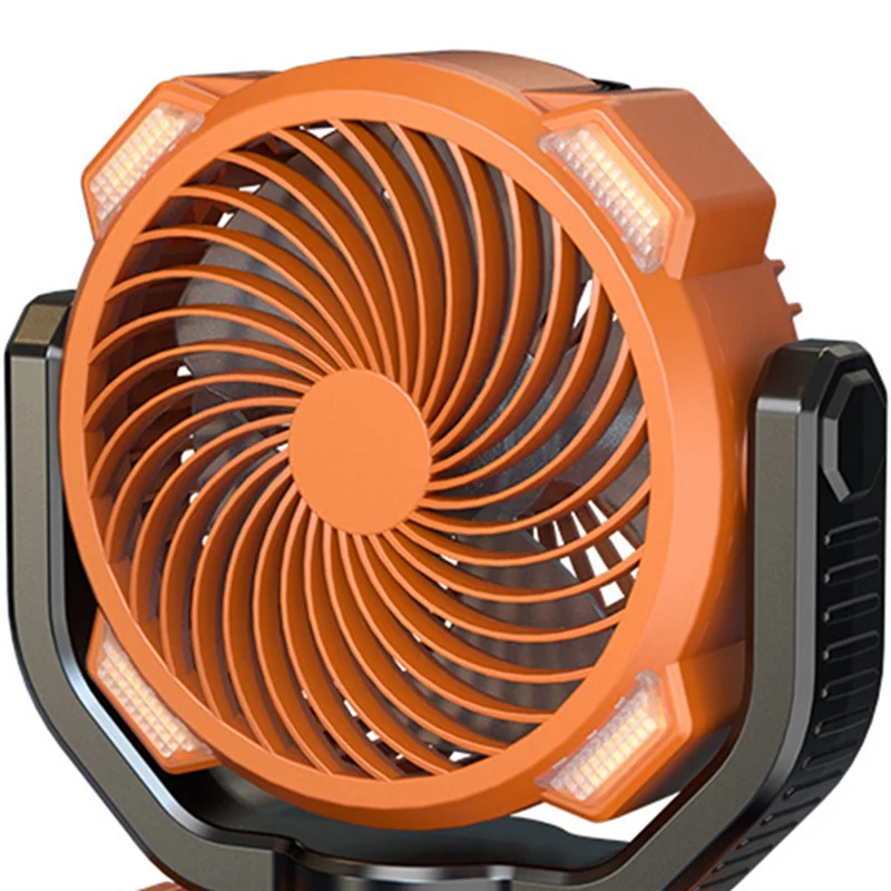 

Hanging And Standing Dual-Purpose Camping Fan With Light Large Capacity Long Battery Life Camping Fan Lighting Fan