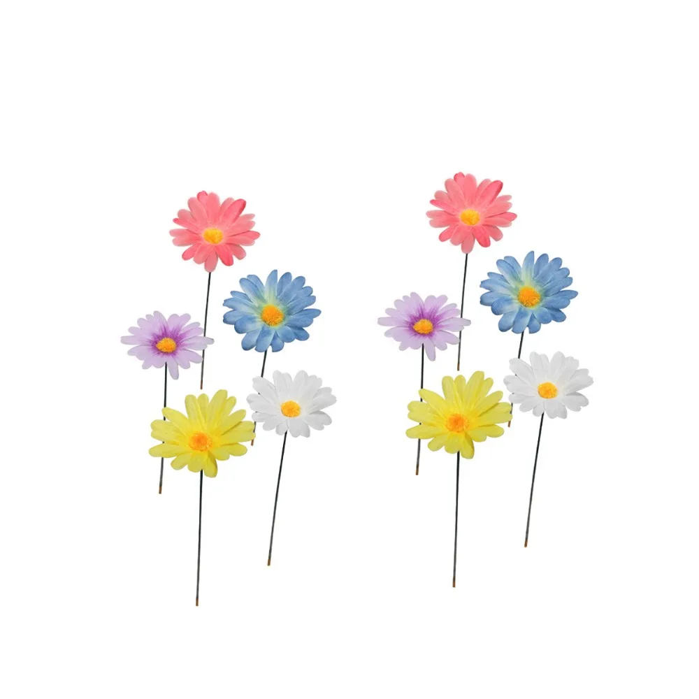 

10pcs Decorative Metal Decorative Garden Stakes Colorful Creative Garden Pile Art Garden Floor Plugs Potted Plants