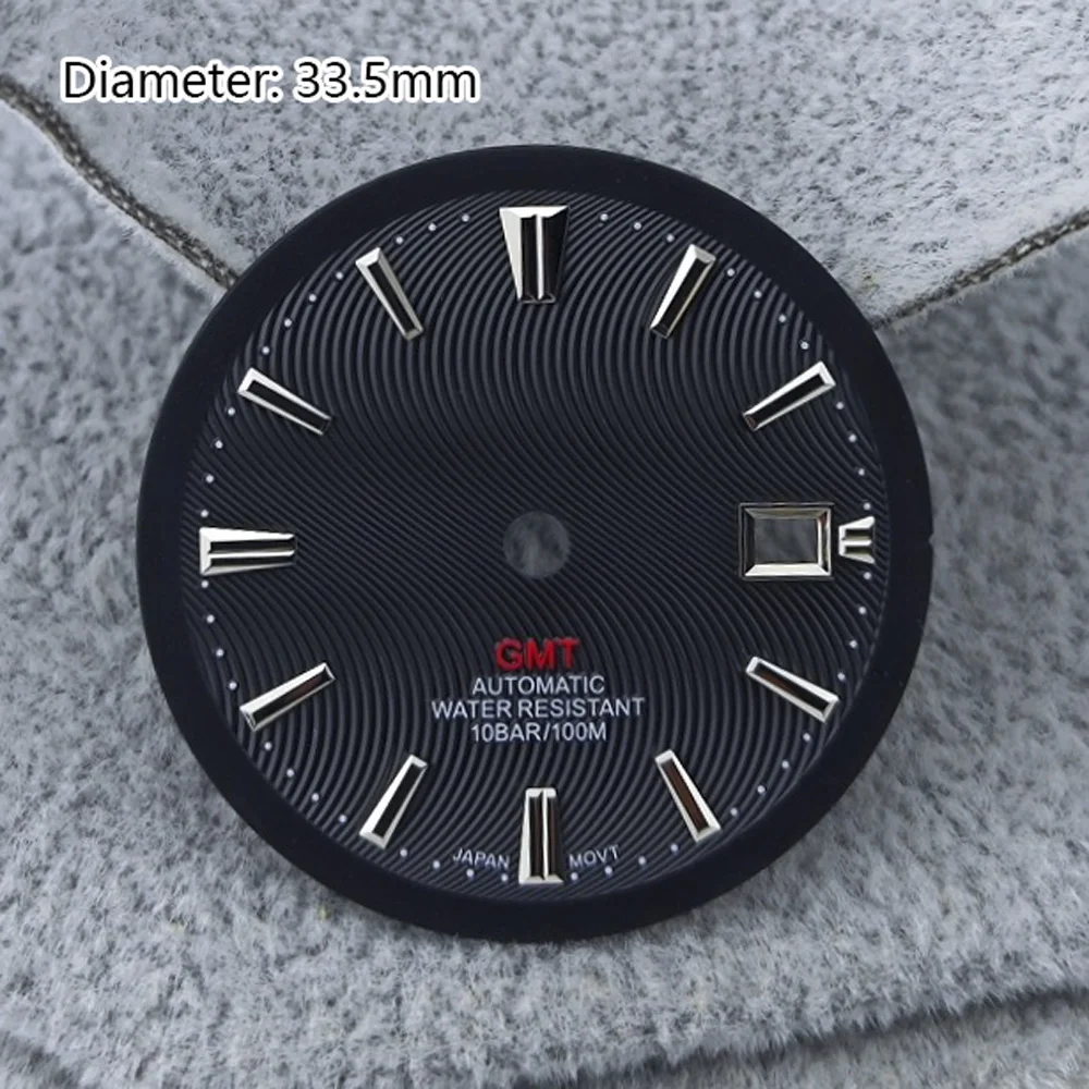 33.5 مللي متر NH34 الطلب الأخضر الأزرق الأصفر تموج الماء GMT الطلب NH34 مناسبة لليابان NH34 ساعة يد تعمل بالحركة الأوتوماتيكية الملحقات