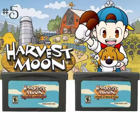 GBA Game Cartridge Harvest Moon Series 32 Bit Video Game Console Card Friends of Mineral Town for GBA/SP/DS Harvest Moon Metroid
