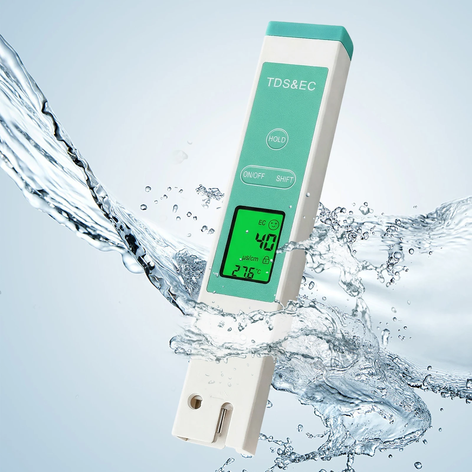 Portable 3 In 1 Water Quality Tester LCD Digital Smart Backlight Water Tester Temperature for EC/TDS Test Pen For Home Use