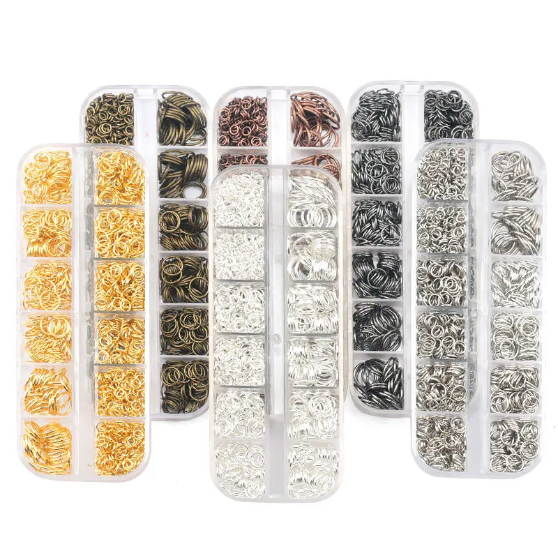 T1100P 7 Styles 4-9MM DIY Material Beads Cup Hook Open Jump Ring Pin Box Sets Jewelry Making Findings