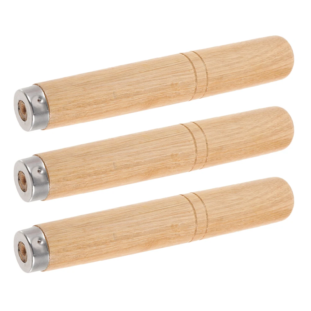 

3Pcs Solid Wood Detachable Replacement Handles Wood Pan Handle Anti-Scald Cookware Grip Frying Pan Handle Kitchen Accessory