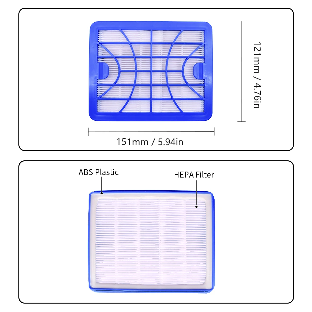 H13 HEPA Filter ZVCA050H Compatible with ZELMER Clarris Twix Explorer Jupiter Vacuum Cleaner Spare Part Replacement Aaccessories