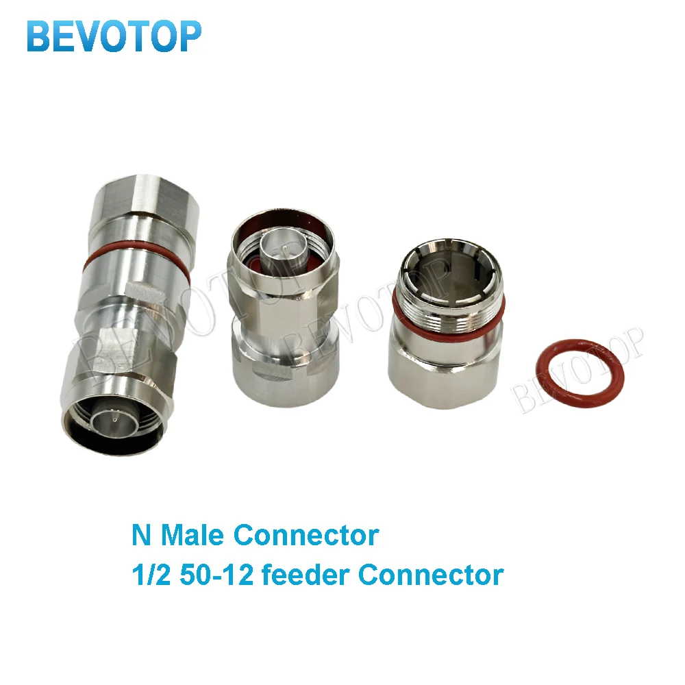 10PCS L16 N Male for 1/2 50-12 Super Flexible RF Adapter Coaxial Cable Connectors BEVOTOP
