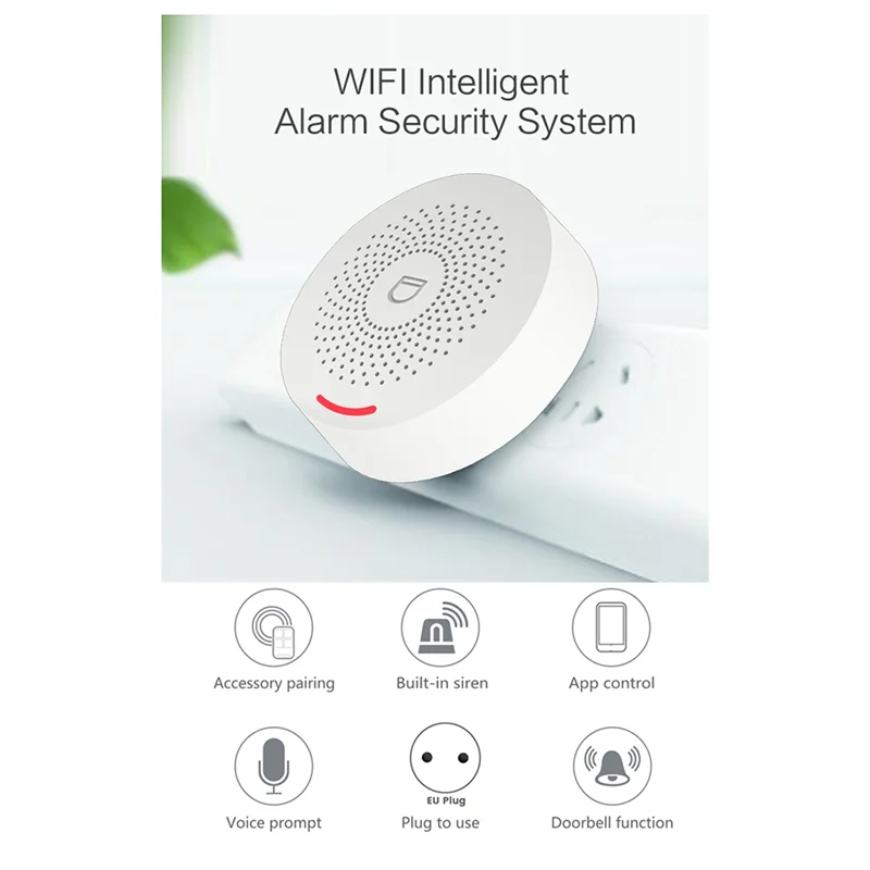 

Беспроводная Wi-Fi 433 МГц домашняя система безопасности Wi-Fi охранная сигнализация Tuya Smart Life Беспроводная клавиатура работает EU PLUG-Hot