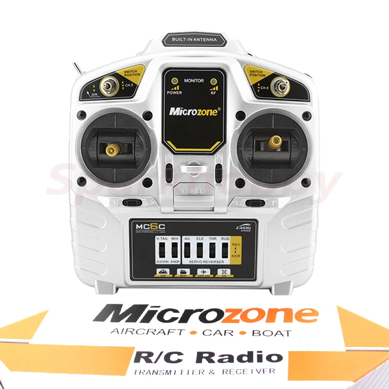 

MicroZone MC6C 2.4G 6CH Remote Control Transmitter Receiver 2401MHZ-2479MHZ Suitable Fixed-Wing Airplane UAV Vehicle Ship Parts