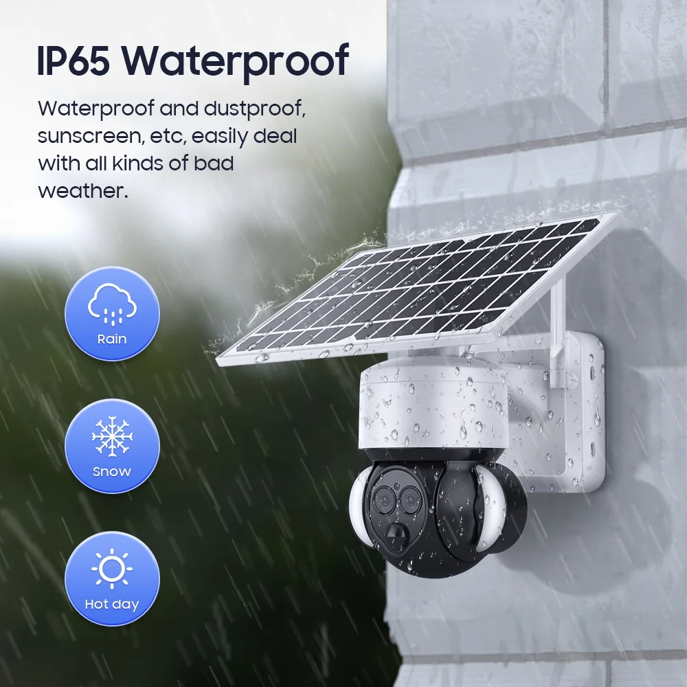كاميرا 6MP Wifi 4G 12X زووم بصري تعمل بالطاقة الشمسية كاميرا Cctv IP عدسة مزدوجة رؤية زاوية واسعة #4