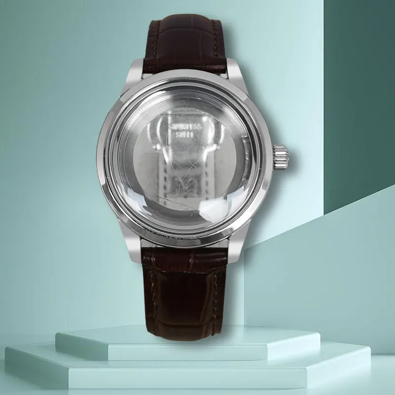 

Корпус из нержавеющей стали с сквозной нижней частью, кожаный ремешок с двойной застежкой-бабочкой, подходит для механизма NH35/36/4R/7S