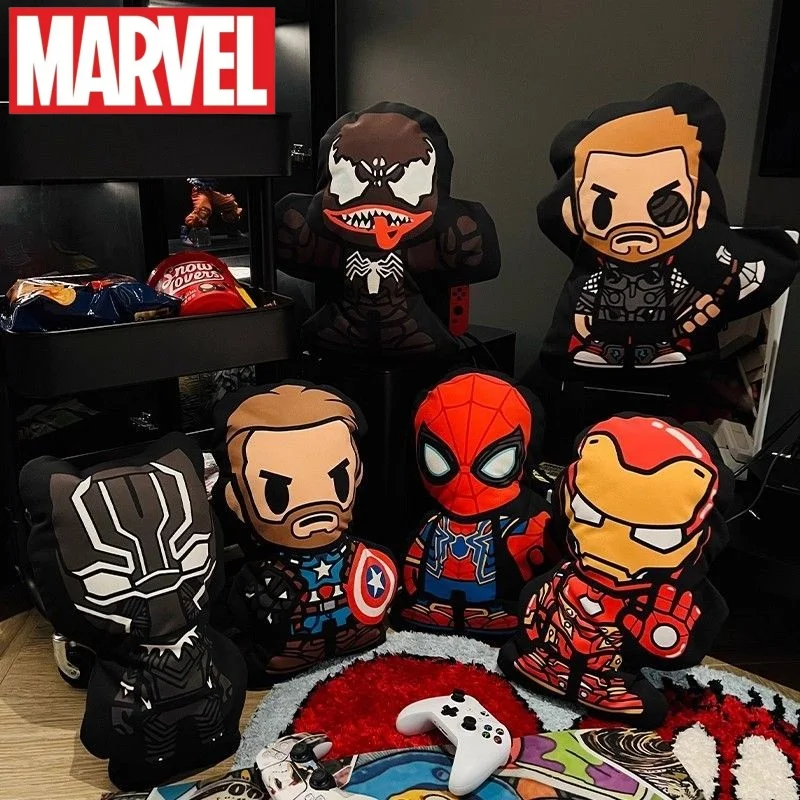 

Креативные плюшевые куклы-подушки в стиле аниме: Веном, Железный Человек, Человек-паук, Капитан Америка, Тор, Черная Пантера