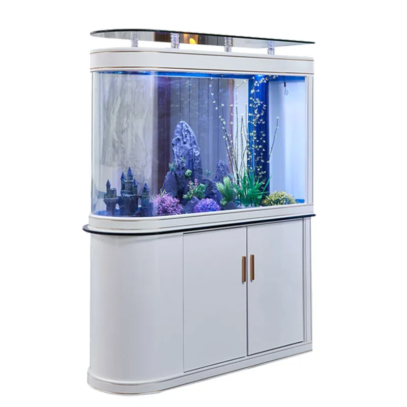 

Fish tank, living room, home bullet head screen partition, large bottom filter glass ecological aquarium