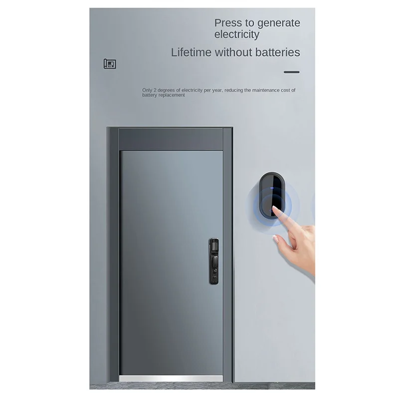 Электронный беспроводной дверной звонок, водонепроницаемый умный дверной звонок, IP68, домашний дверной звонок, интеллектуальный 4-уровневый регулятор громкости, 38 песен