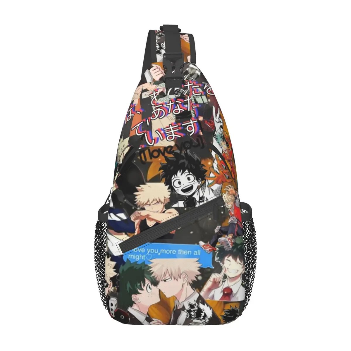 Mój bohater Academia Anime kreskówkowy woreczki strunowe Crossbody mała torba piersiowa plecak plecak na ramię Bakudeku do uprawiania sportów turystycznych