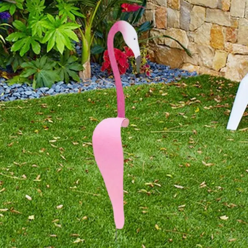 Pink Flamingo Solar Light Outdoor Courtyard Decoration Gorgeous Unique Dynamic Rotating Bird Swirl Bird Lawn Garden Stake