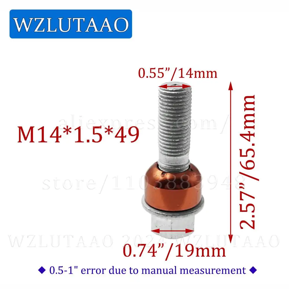 1/4/5/10 M14*1.5*49 Wheel Lug Bolt For Porsche Cayman Panamera Boxster Cayenne 911 991 997 970 987 9YB 92A WHT 004 676 WHT004676