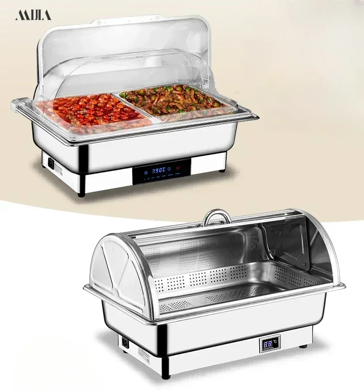 

New stainless steel food warmer. For buffet/restaurant/catering. Breakfast use. Kitchen tool.