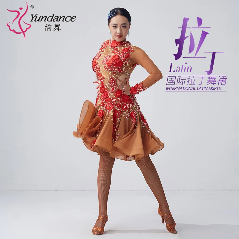 

L-2008 National Standard Latin American Dress Summer Fashion Sexy High Quality Party Elegant Evening Latin Dance Dress for Sale