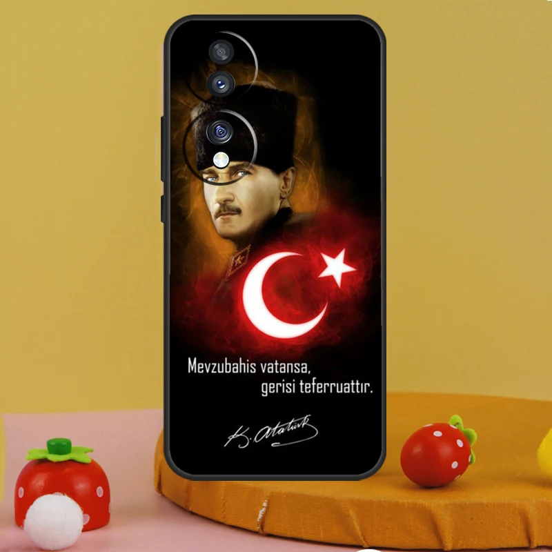 Mustafa Kemal Atatürk assinatura caso para honra 200 pro x9c x9a x8a x7a x6a x7 x8 x9 x8b x9b 50 70 90 magia 5 6 lite capa