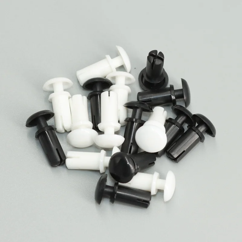 100pcs Nylon Press Rivet Nut R Type Expansion Nail Plastic Spacer Standoff Buckle Clip for Computer PCB Circuit Motherboard
